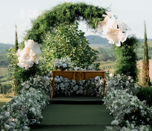 Outdoor wedding arch